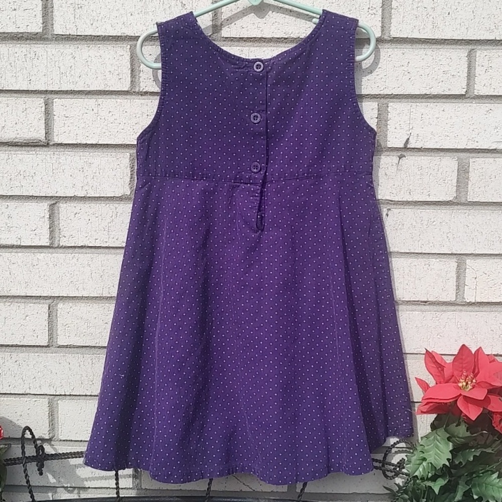 Blueberi Boulevard Purple Polka Dot Floral Ribbon Dress - Picture 8 of 10